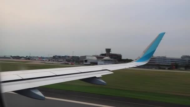 Départ Brême Allemagne Avec Vue Depuis Fenêtre Avion — Video