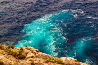 Cala Figuera Santany Mallorca İspanya 'da Torre den Beu' nun muhteşem manzarası