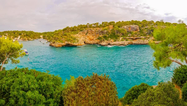 Vista Panorámica Bahía Puerto Deportivo Cala Figuera Mallorca España — Foto de Stock