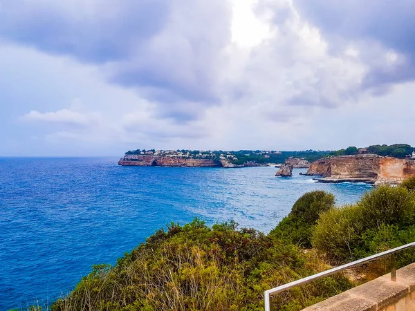 Panorama Falésias Paisagem Baía Cala Santany Maiorca Espanha — Fotografia de Stock