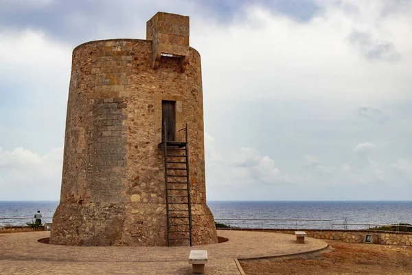 Torre Divan Torre Nova Burgturm Cala Santany Mallorca Balearen Spanien — Stockfoto