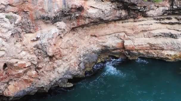 Baie Rochers Eau Turquoise Cala Figuera Santany Mallorca Espagne — Video