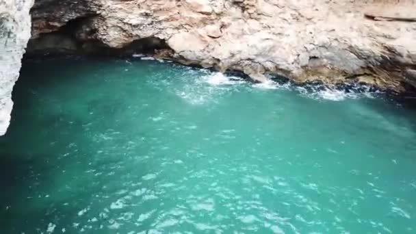 Panoramic Drone Shot Bay Cala Santany Mallorca Spain — Stock Video