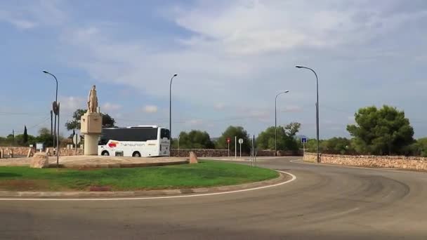 Roulez Jusqu Rond Point Avec Inscription Cala Figuera Mallorca Espagne — Video