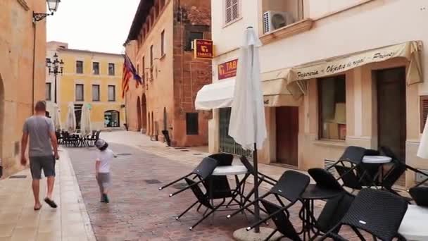 Calles Ciudad Arquitectura Campos Mallorca España — Vídeo de stock