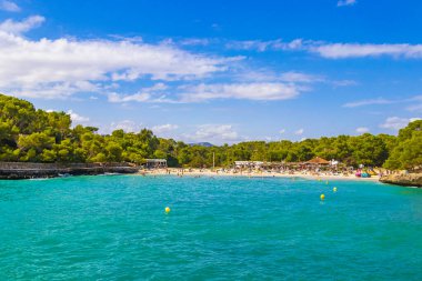 Turkuaz plajı, körfezdeki Fonts de NALs Cal den Garrot Mallorca Balearic Adaları İspanya