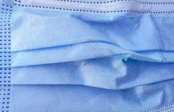 Шаблон Часть Хирургической Синей Текстуры Маски Загрязнение Коронным Вирусом Covid19 — стоковое фото