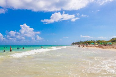 Playa del Carmen Meksika 'da tropik Meksika plajı 88 Punta Esmeralda.