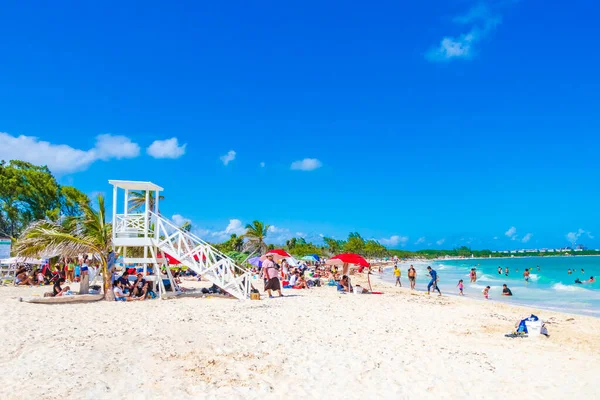 Playa del Carmen Meksika 'da tropik Meksika plajı 88 Punta Esmeralda.