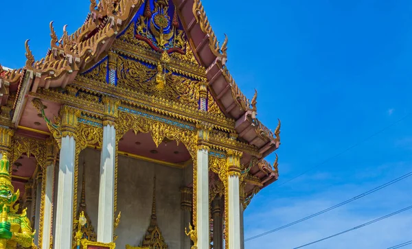 Incredibile Colorato Wat Don Mueang Phra Arramluang Tempio Buddista Bangkok — Foto Stock