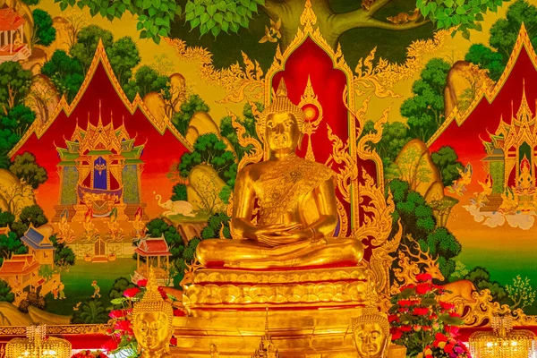 Bangkok Tajlandia Styczeń 2020 Posąg Buddy Świątyni Wat Don Mueang — Zdjęcie stockowe