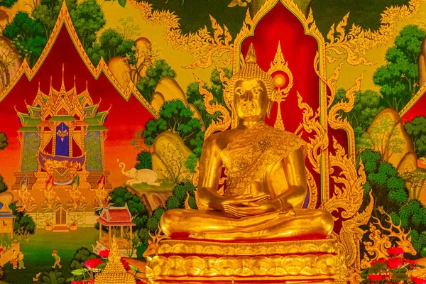 Bangkok Tajlandia Styczeń 2020 Posąg Buddy Świątyni Wat Don Mueang — Zdjęcie stockowe