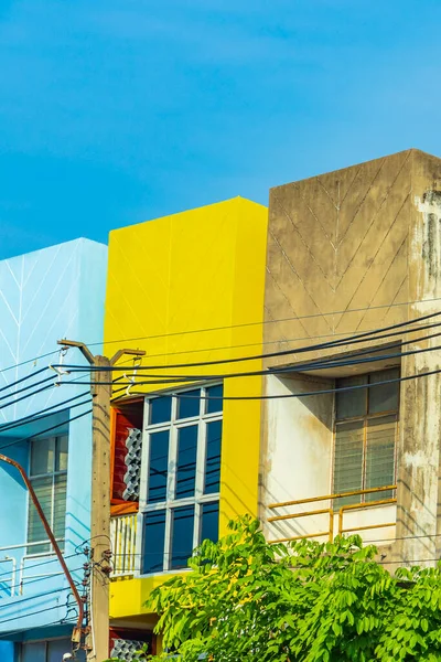 Coloridos Apartamentos Viejos Sucios Don Mueang Bangkok Tailandia — Foto de Stock