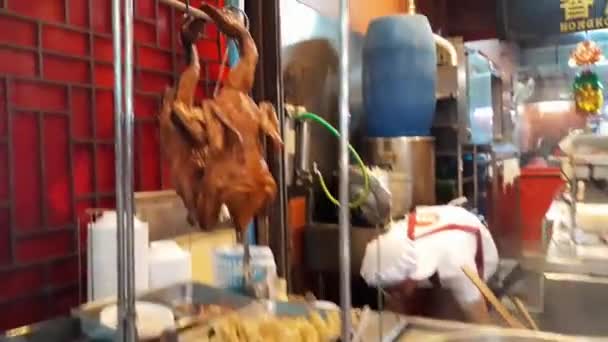 Disgusting Thai Chinese Food China Town Bangkok Thailand — Stock Video