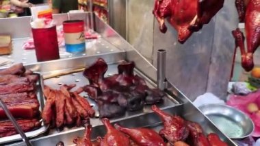 Bangkok, Tayland - 05 22 2018 Tayland Çin sokak yemekleri Çin Mahallesi Bangkok Tayland.