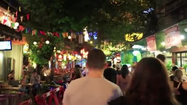 Bangkok Tajlandia Maj 2018 Khaosan Kaosan Road Najbardziej Popularne Imprezy — Wideo stockowe