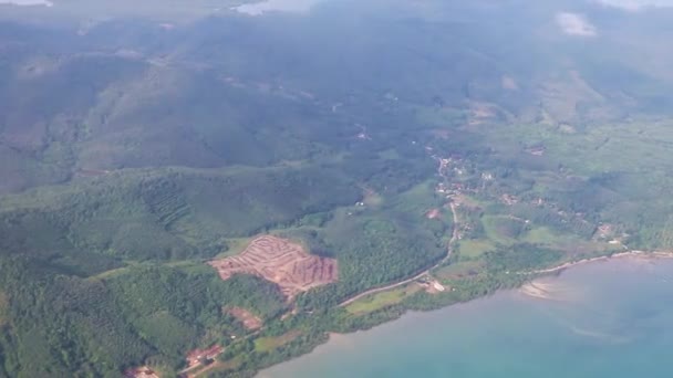 Volare Sopra Thailandia Vista Panoramica Delle Spiagge Delle Isole Acque — Video Stock