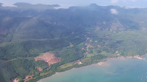 Voando Sobre Tailândia Vista Panorâmica Das Ilhas Praias Águas Turquesa — Vídeo de Stock