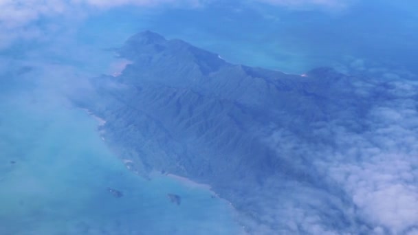 Létání Nad Thajskem Panoramatický Výhled Ostrovy Pláže Tyrkysové Vody — Stock video