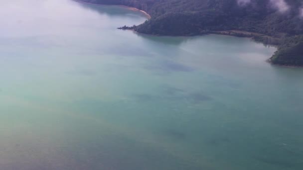 Létání Nad Thajskem Panoramatický Výhled Ostrovy Pláže Tyrkysové Vody — Stock video