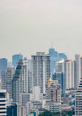 Bangkok City Panorama gökdeleni ve Tayland 'ın başkenti..