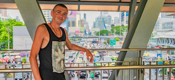 Всесвітній Подорожуючий Рюкзак Бангкоку Можеш Рюкзак Таїланді — стокове фото
