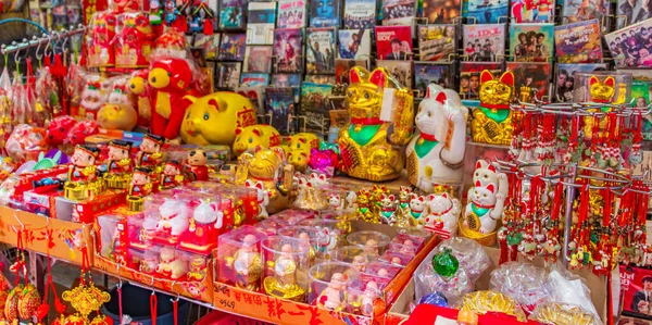 Bangkok Thailand Mai 2018 Goldene Chinesische Katze Souvenirs Souvenirladen Bangkok — Stockfoto