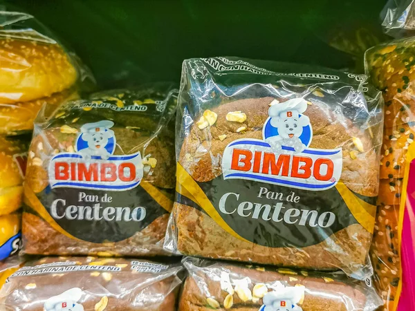 Playa Del Carmen México Abril 2021 Pan Centeno Tostado Bimbo — Foto de Stock