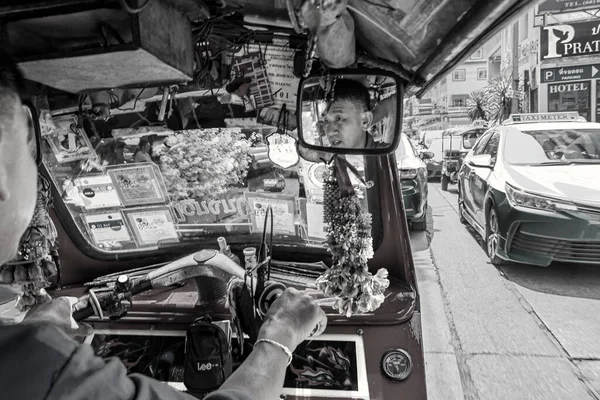 Bangkok Tailandia Mai 2018 Foto Blanco Negro Del Viaje Tuk — Foto de Stock
