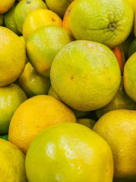 Naranjas Jugosas Mandarinas Amarillo Anaranjado Fondo Textura Playa Del Carmen — Foto de Stock