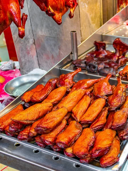 Seleção Carne Porco Frango Rosto Comida Tailandesa Cozinha Chinesa Comida — Fotografia de Stock