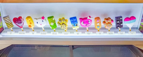 Choose Colorful Ice Cream Variety Bangkok Thailand — Stock Photo, Image