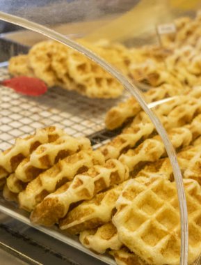 Ratchathewi Bangkok Tayland 'dan farklı tatlı waffle al..