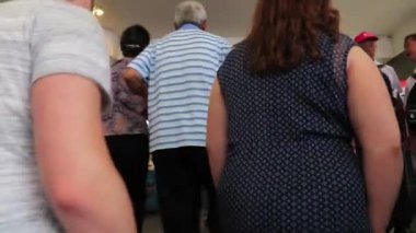 Bangkok Tayland 22 numara. Mai 2018 Turistler Baiyoke Kulesi 2 Bangkok Tayland 'a girdiler..