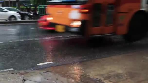 Bangkok Tayland Numara Mai 2018 Yoğun Bangkok Tayland Yoğun Trafik — Stok video