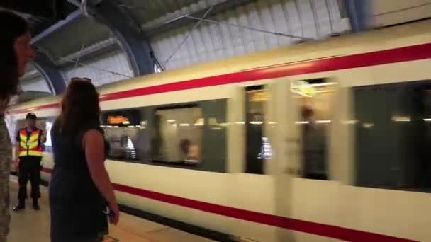 Μπανγκόκ Ταϊλάνδη Mai 2018 Τρένο Μετρό Σταθμός Makkasan Αεροδρόμιο Σιδηροδρομική — Αρχείο Βίντεο
