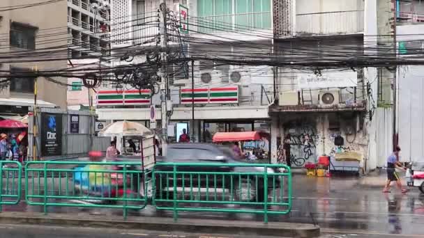 Bangkok Thailand Mai 2018 Großer Stau Berufsverkehr Bangkok Thailand — Stockvideo
