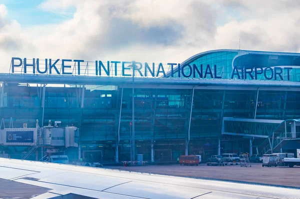 Phuket Tailandia Octubre 2018 Aterrizaje Aeropuerto Internacional Phuket Thalang Phuket — Foto de Stock