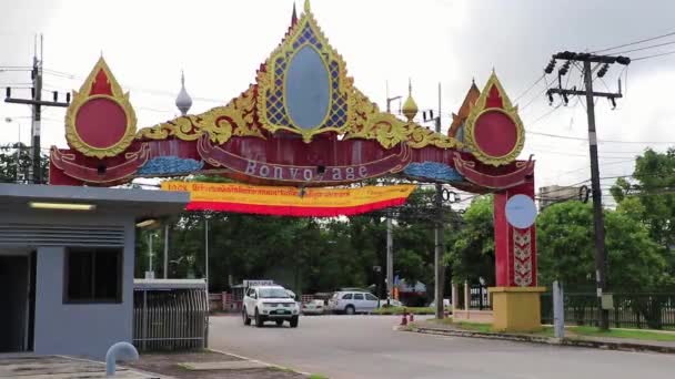 Phuket Tailândia Outubro 2018 Entrada Portão Boas Vindas Colorido Entrar — Vídeo de Stock