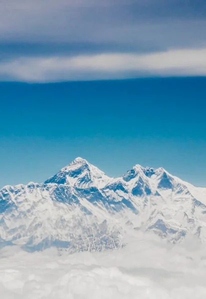 Mount Everest Himalajach 8848 Wysokości Najwyższa Góra Ziemi Siedem Szczytów — Zdjęcie stockowe