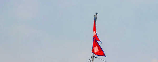 카트만두 2018 Mai 2018 Tribhuvan International Airport Nepalese Flag Kathmandu — 스톡 사진