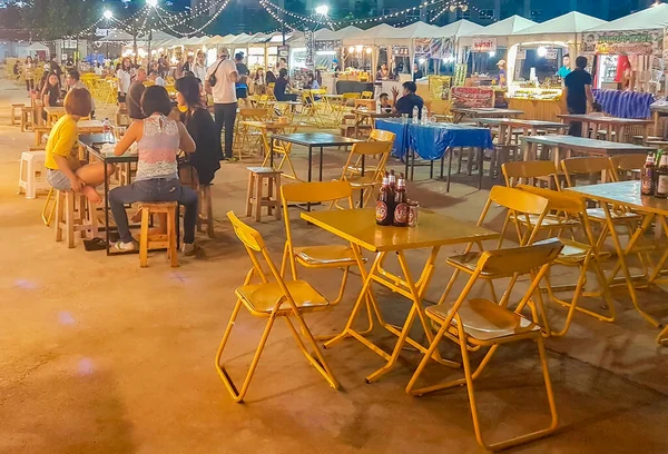 Bangkok Thailand Mai 2018 Typische Thaise Nacht Markt Straatvoedsel Trotse — Stockfoto