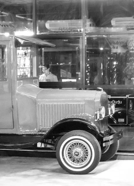 Bangkok Thailand Mai 2018 Garage Restaurant Old Vintage Car Huai — Stock Photo, Image