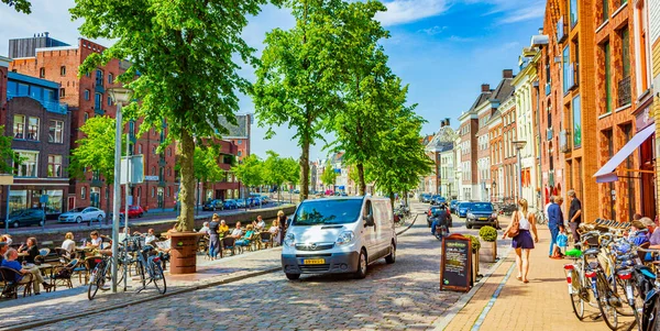 네덜란드 2013 파노라마 자전거 Groningen Holland — 스톡 사진