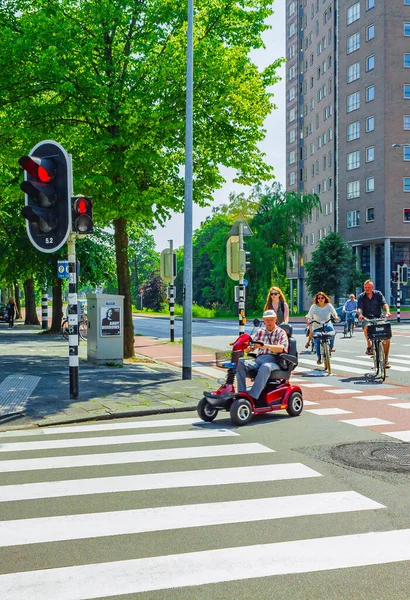 네덜란드 2013 Cityscape Panorama Building Bicycle Traffic Groningen Holland — 스톡 사진