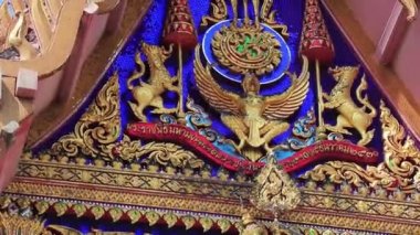 Renkli Wat Don Mueang Phra Arramluang Budist tapınağı Bangkok Tayland.