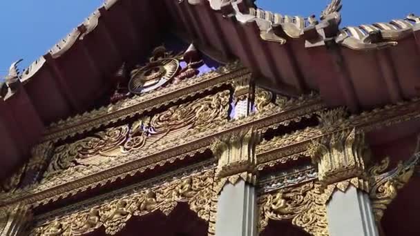 Farbenfroher Wat Don Mueang Phra Arramluang Buddhistischer Tempel Bangkok Thailand — Stockvideo