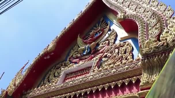 Farbenfroher Wat Don Mueang Phra Arramluang Buddhistischer Tempel Bangkok Thailand — Stockvideo