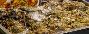 Huai Khwang Bangkok Tayland 'da yengeç ve ıstakoz var..