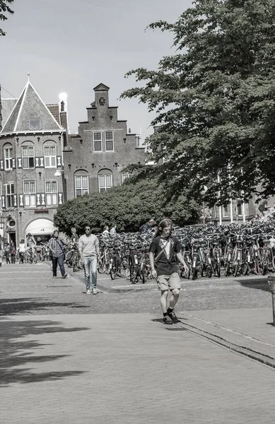 Groningen Países Bajos Junio 2013 Imagen Histórica Blanco Negro Del — Foto de Stock